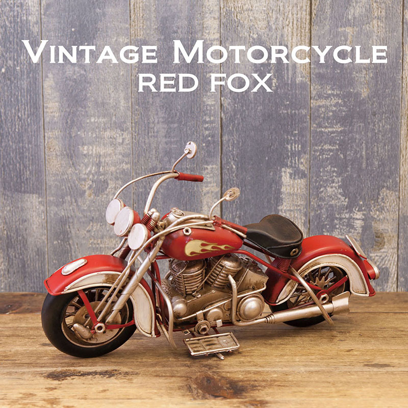 楽天市場】ブリキのおもちゃ Vintage Motorcycle バイク 置物