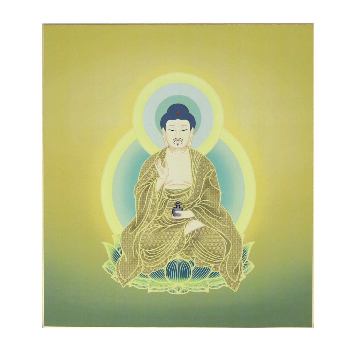 楽天市場】薬師如来 Bhaishyaguru 肉筆仏画 額入 送料無料 : 芸趣山房