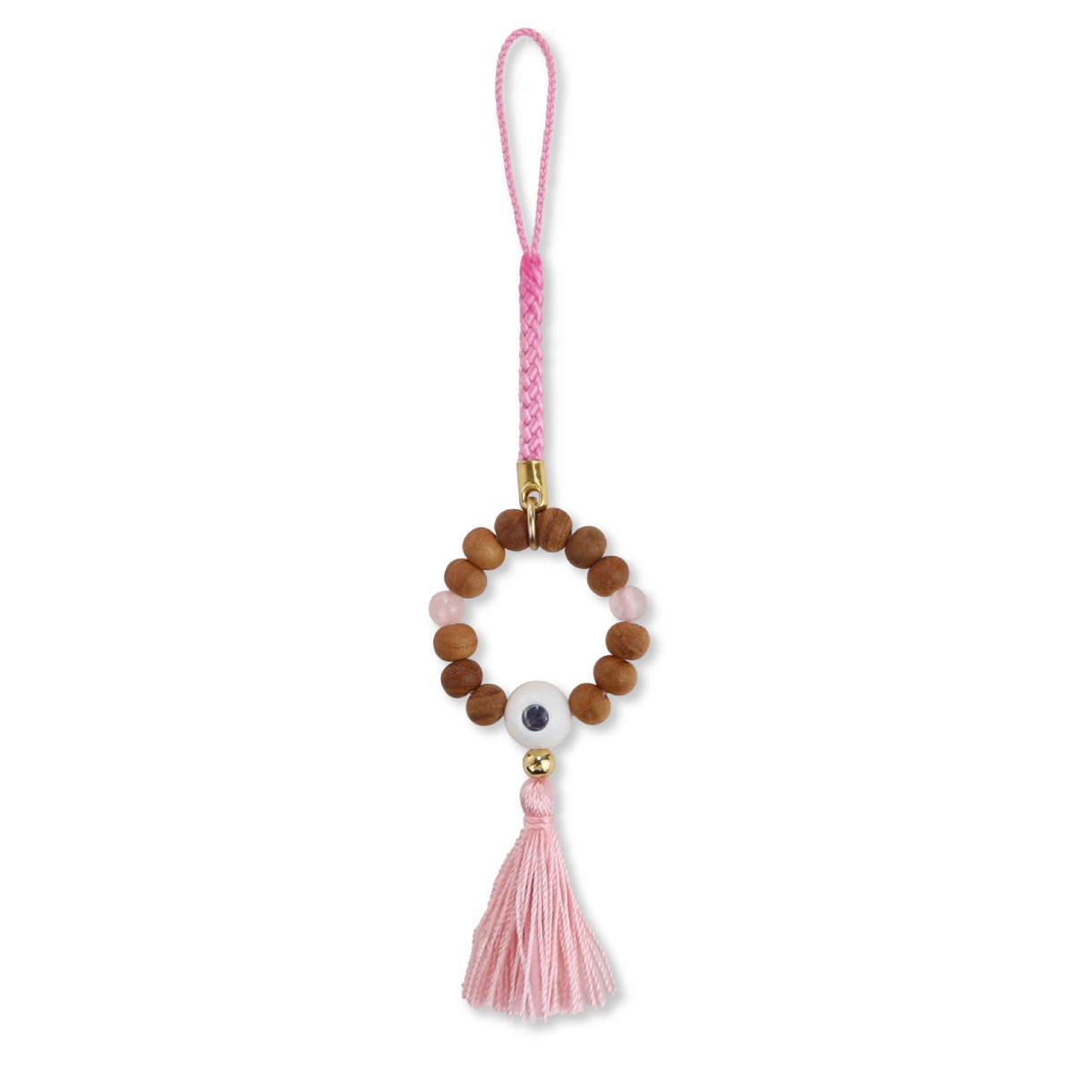 楽天市場】根付 ストラップ 欅 身代り数珠 弘法大師御姿 レンズ入り 赤