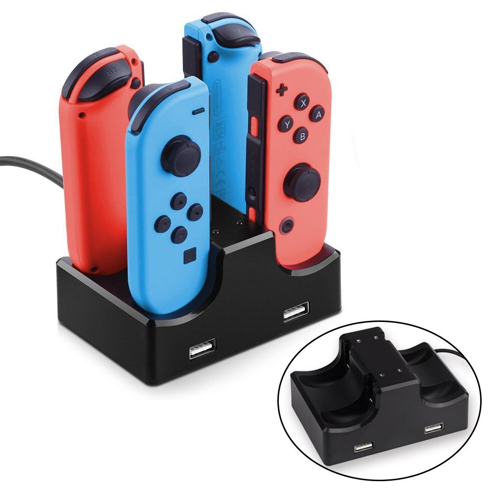 楽天市場 Joy Con専用充電スタンド Switch専用コントローラー充電器 4台同時充電対応 Switdock2 ほっとプライス 楽天市場店