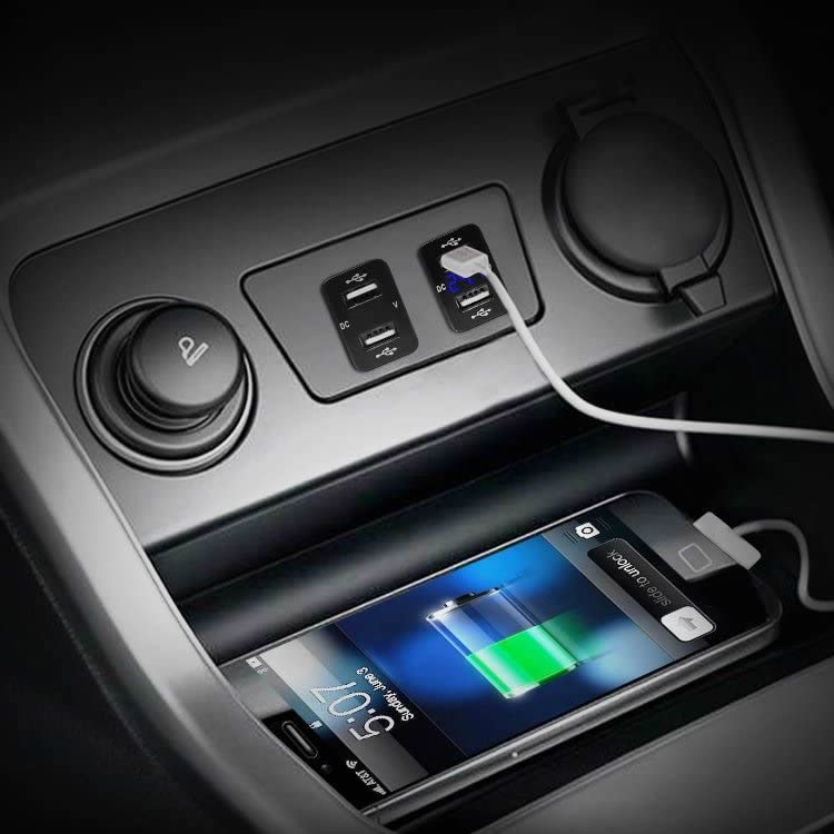 楽天市場 トヨタ車系用usb充電器 最大出力4 2a 5v スイッチホールに取り付け スマホ充電 電圧計 Toyota車専用 Tytusb3in1 ほっとプライス 楽天市場店