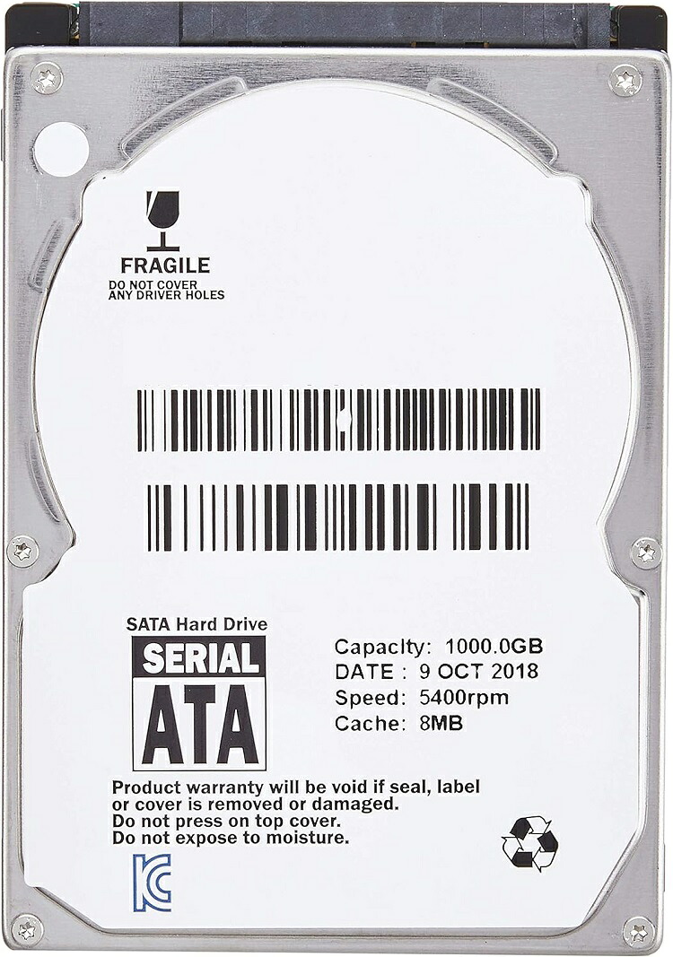 1TB 2.5インチ S-ATA HDD 5400rpm 1TB 8MB SATA ノートパソコン用ハードディスク ポータブルHDD DVRレコーダー 録画デッキ 防犯録画用 MOT-STHDD25 7,546円