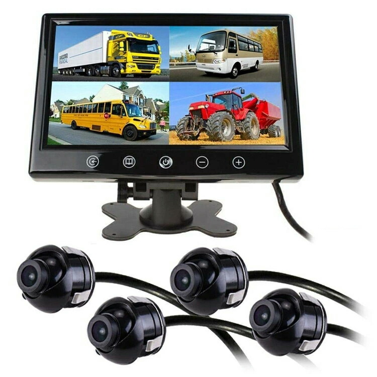 楽天市場】超小型CCDバックカメラ4台＋7インチ4分割表示モニターセット