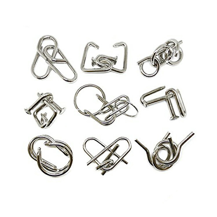 楽天市場 超上級者向け 知恵の輪9点セット パズルリングセット Epplv05 ほっとプライス 楽天市場店