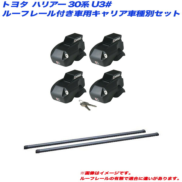 ハリアー 30系 U3# H15.2～H25.11 ルーフレール付車用 キャリア車種別セット INFR + INB117BK INNO/イノー 11,652円