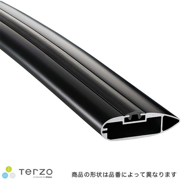 ブラック 風切音低減 長さ108cm 1本入り ベースキャリア エアロバー・アルミベースバー EB108AB テルッツォ Terzo