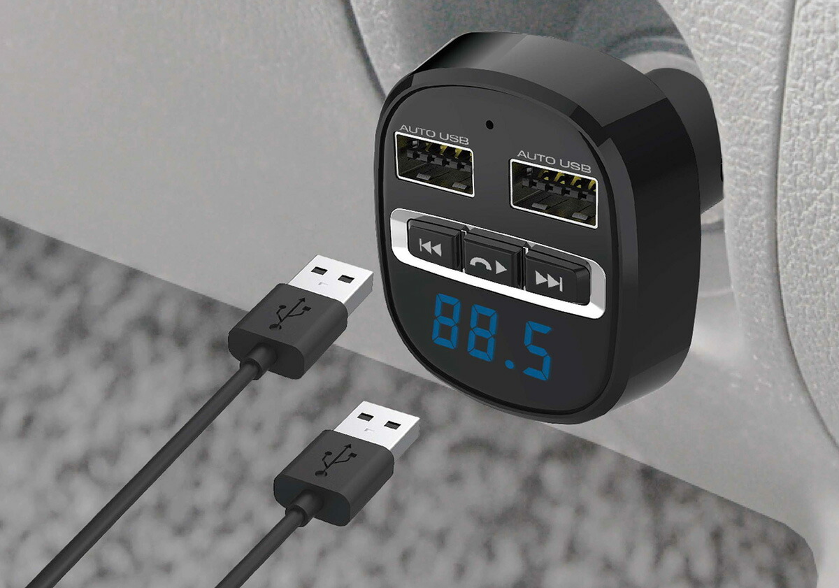 Usb充電2ポート付 4 8a Bluetooth Fm Kd 219 Ver5 0 カシムラ スマホ音楽 トランスミッター ハンズフリー通話可能 ワイヤレス受信 最大41 Offクーポン スマホ音楽