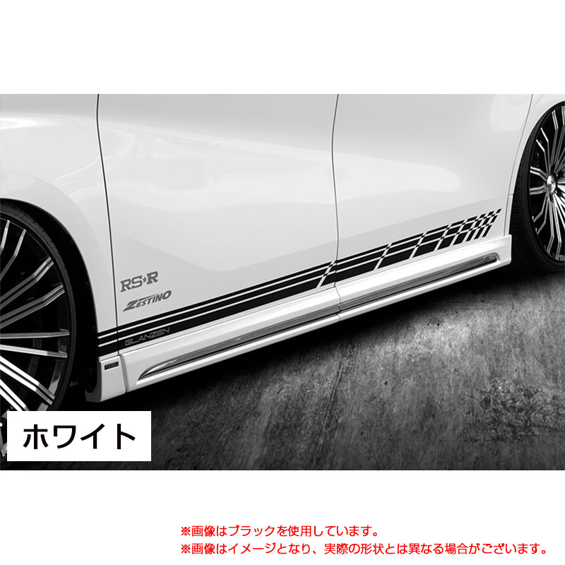 ホワイト 30系 アルファード ヴェルファイア AGH GGH3#W GLANZEN サイドデカール シルクブレイズ DECO-30AV-WH