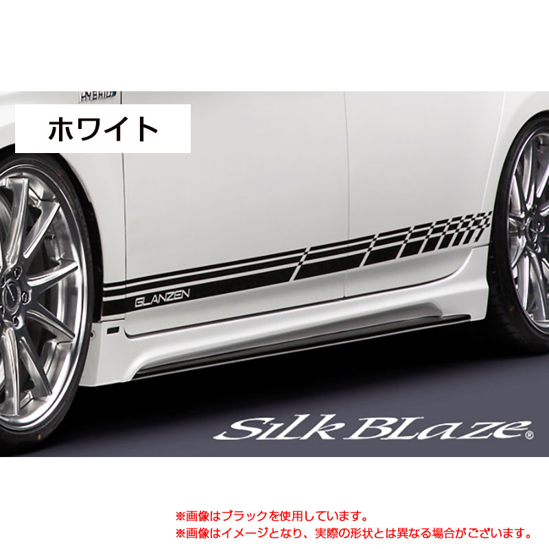ホワイト 30系 プリウス ZVW30 H21.05～ GLANZEN サイドデカール シルクブレイズ DECO-30PR-WH｜カー用品のホットロードタイヤ