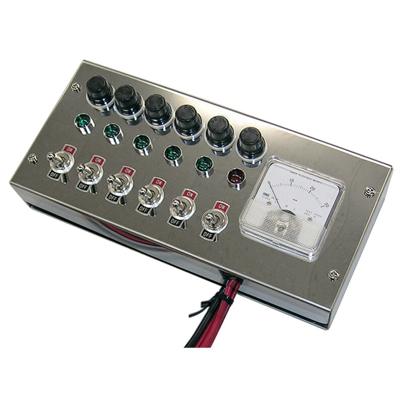 汎用 12V 24V トラック 12連 スイッチ ボックス メッキ 1個 車内 電源 
