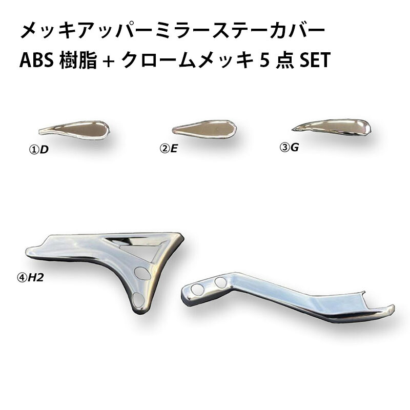 24レンジャー R6.6～ メッキアッパーミラーステーカバー 日野 STD ヒーター ATS AC07H009