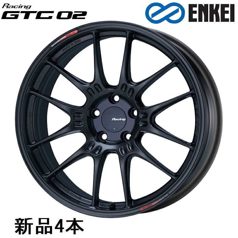 【最大でP29.5倍以上!7/21~7/24まで】17インチ 17x7.5J +35 PCD100 5穴 Matte Black ホイール 4本 エンケイ Racing GTC02 ENKEI ※一部除外品あり|カー用品のホットロードタイヤ