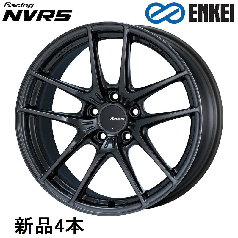 【最大でP29.5倍以上！7/21~7/24まで】18インチ 18x8.5J +35 PCD120 5穴 Graphite Metallic ホイール 4本 エンケイ Racing NVR5 ENKEI ※一部除外品あり｜カー用品のホットロードタイヤ