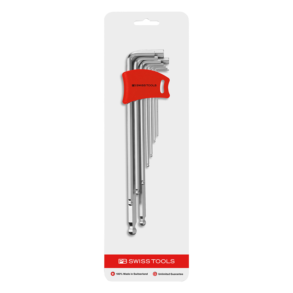 ボール付六角棒レンチセット (ロング) (パック入り) 212LDH-10CN PB SWISS TOOLS(ピービースイスツールズ)