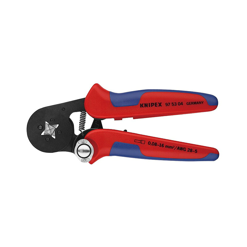 ワイヤーエンドスリーブ圧着ペンチ (台紙付き) 9753-04 KNIPEX(クニペックス)