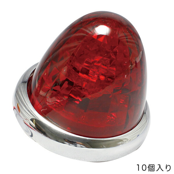 10個セス 符牒ランペ 超流れ星マーカー レッド Led9個 Dc12v Dc24v アクリル絵の具製レッドレンズ レースコース ヤック Yac Ce 163 Ultimatefosters Com