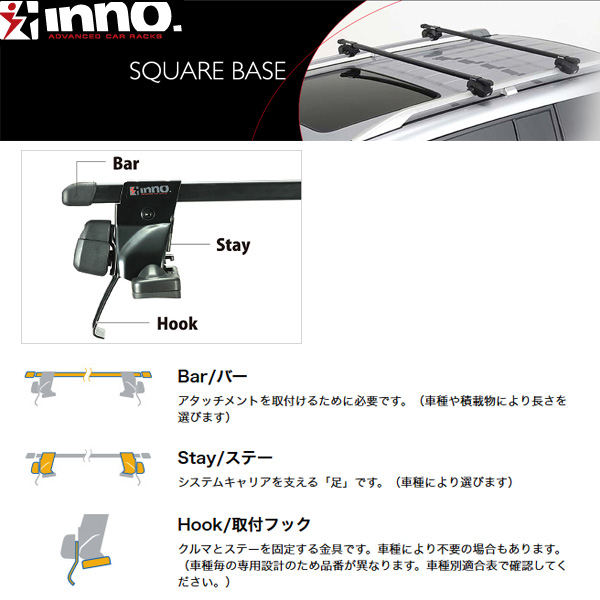 話題の人気 <BR> <BR>INNO <BR>ミツビシ エアトレック ルーフレール付