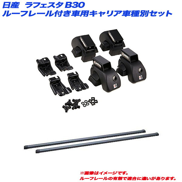 キャリア車種別セット ラフェスタ B30 H16.12～H24.12 ルーフレール付車用 INNO/イノー INAR + INB127BK