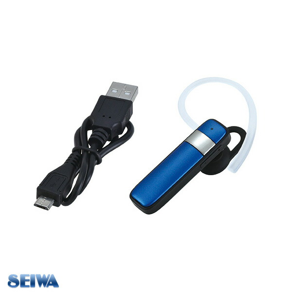 楽天市場 Bluetooth イヤホン ハンズフリー 通話 電話 車 ヘッドセット コンパクト ブルー イヤーフック ワイヤレス 会話 スマホ セイワ Bte122 カー用品通販のホットロードパーツ