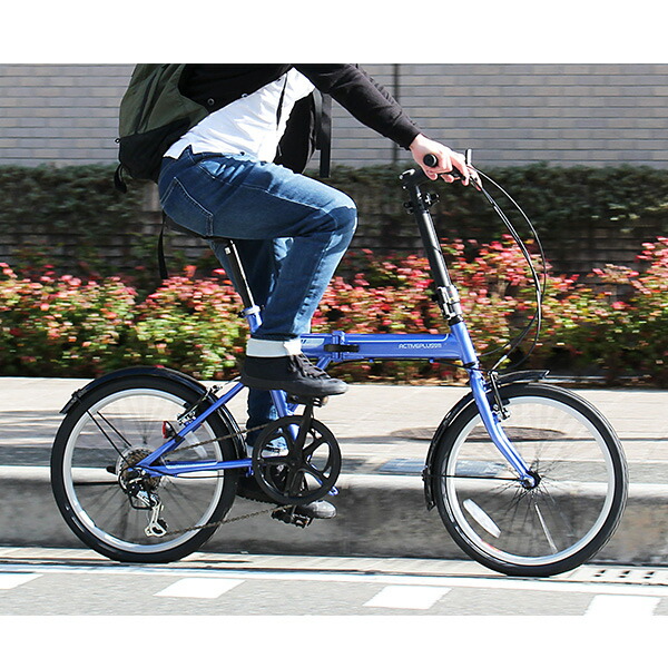 ACTIVEPLUS911FDB206SFノーパンク折りたたみ自転車折り畳み折畳み6段変速ホワイトミムゴMG-G206NF-WH