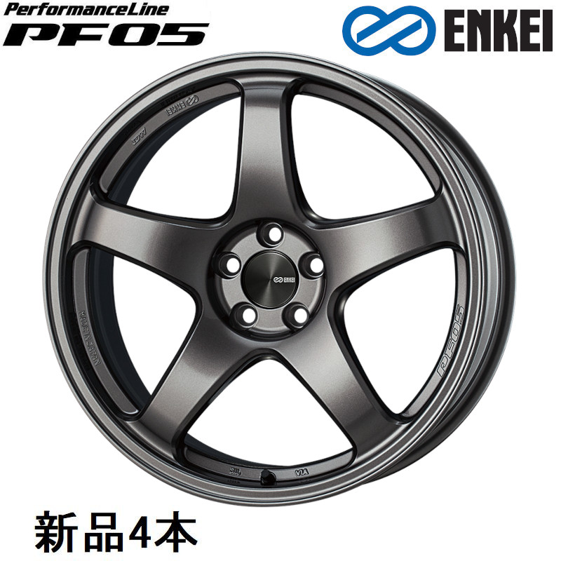 18インチ 18x10J +12 PCD114.3 5穴 Dark Silver ホイール 4本 エンケイ パフォーマンスライン PF05 ENKEI