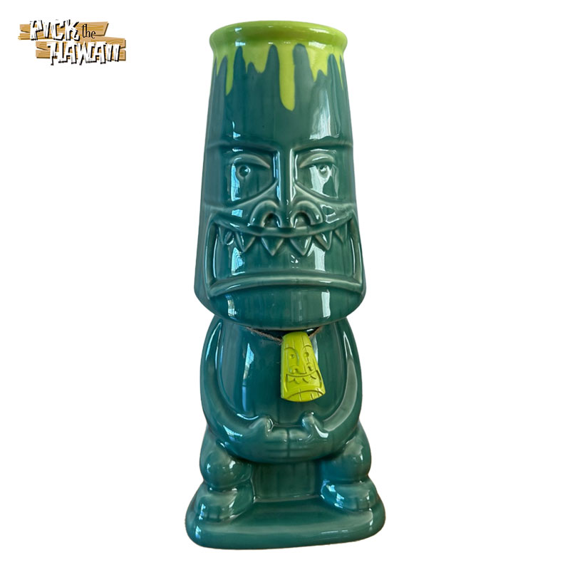 2006年製 アロハ州直輸入 H約26糎 SHAG TIKI 花立て 緑であること 瀬戸もの製 レトロポップ 室内装飾雑貨  ARS-009-GR PickTheHawaii