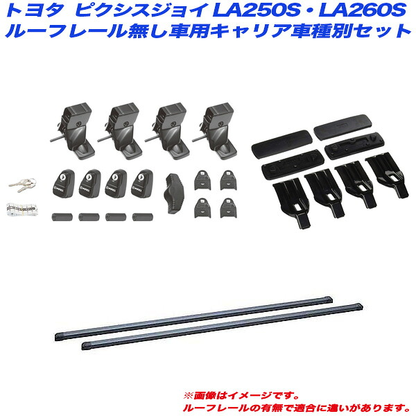ピクシスジョイ LA250S/LA260S H27.9 5HB ルーフレール無し車用 キャリア車種別セット INNO/イノー INSUT + INB117BK + K477