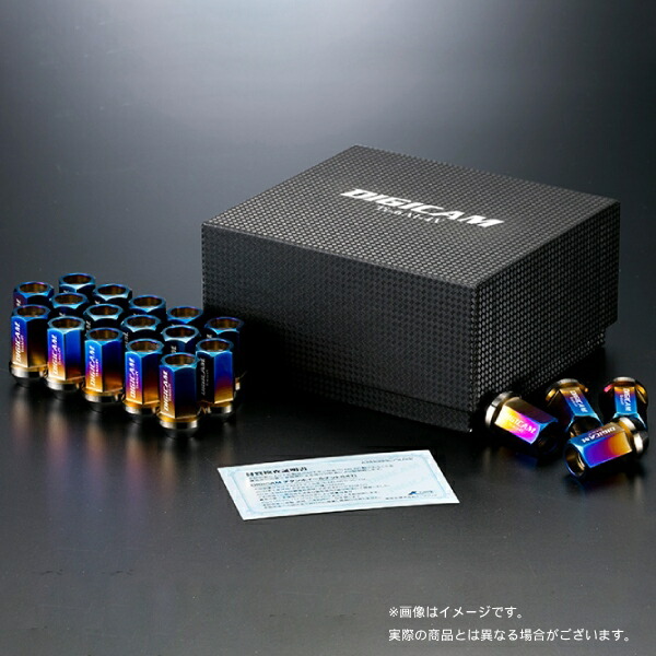 DIGICAM チタンレーシングナット 貫通タイプ ショート 20個 M12×P1.5 6角 17HEX 35mm デジキャン ケースペック TNKS15-DIGICAM