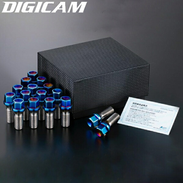 DIGICAM 6角チタンレーシングボルト 16個 M14×P1.25 6角 28mm デジキャン ケースペック 6TBM141228-16
