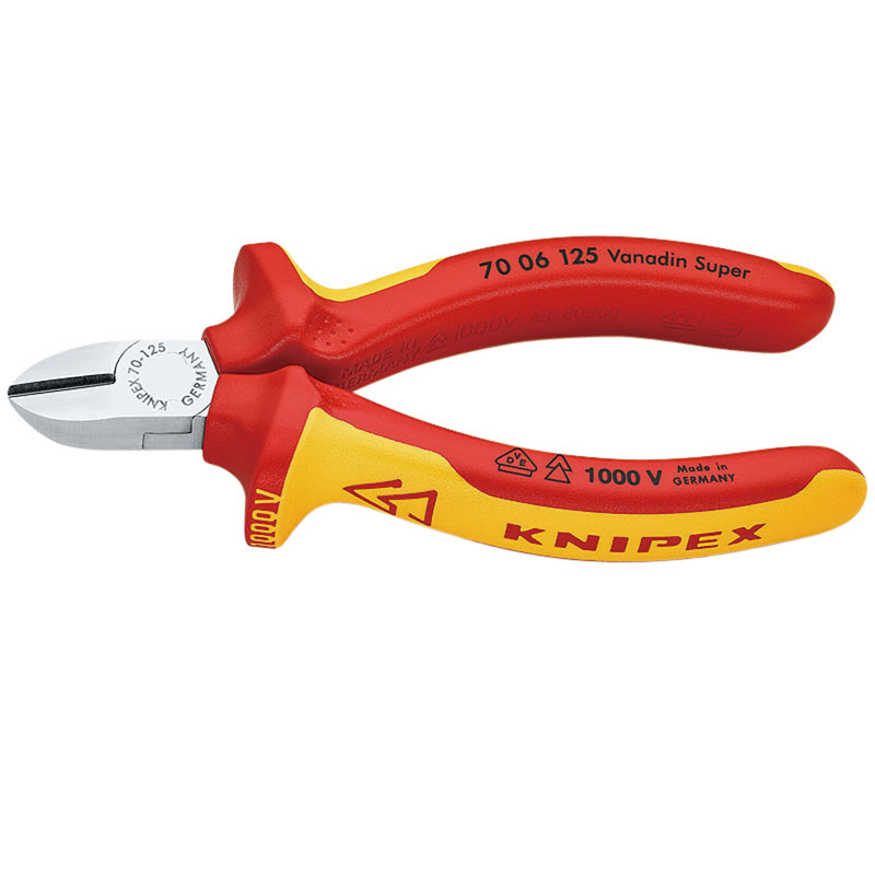 絶縁斜ニッパー1000V 7006-125 KNIPEX(クニペックス)