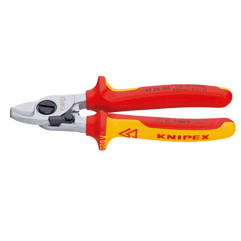 縁切り有線テレビ裁断師 （発条付） 1000V (裏張り付き添い人)   9526-165SB KNIPEX(クニペックス)