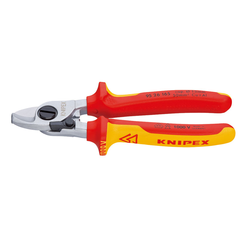 絶縁ケーブルカッター （バネ付） 1000V 9526-165 KNIPEX(クニペックス)
