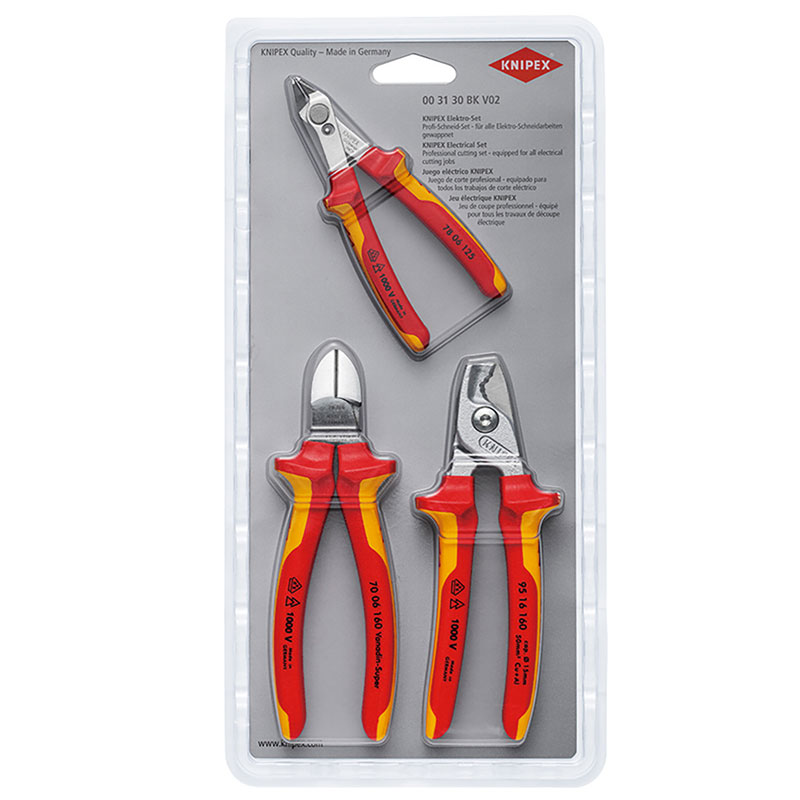 不成立切り立てる書き割り 3本組   003130BKV02 KNIPEX(クニペックス)