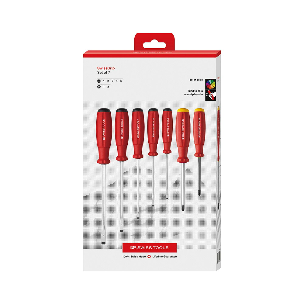 PB SWISS TOOLS(ピービースイスツールズ) スイスグリップドライバーセット (外箱付) 8250CBB