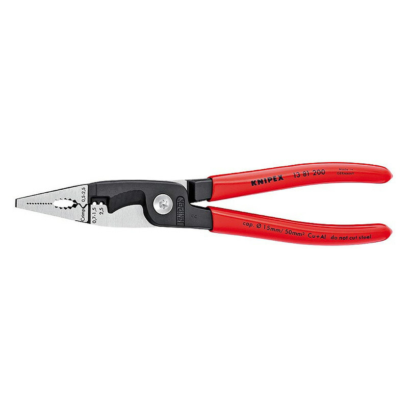 KNIPEX(クニペックス) エレクトロプライヤー (台紙付き) 1381-200|カー用品のHot Road Second Shop