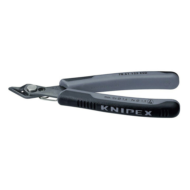 KNIPEX(クニペックス) ニッパー (静電気防止ハンドル) (台紙付き) 7861-125ESD