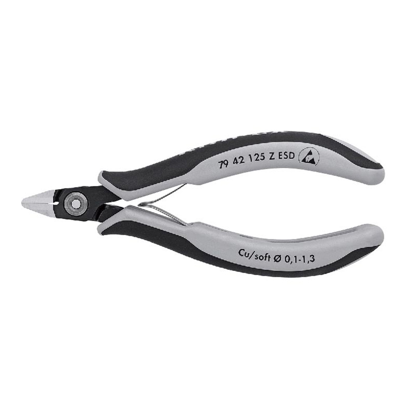 KNIPEX(クニペックス) 電子工学ニッパー (静電気押しとどめる手持ち部分) 7942-125ZESD