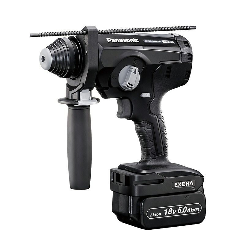 Panasonic（パナソニック） 鉄槌せん孔機(18V 5Ah独居室2個・本体・申し受ける器・容れもの)(黒)  EZ1固定ディスク1J18D-B