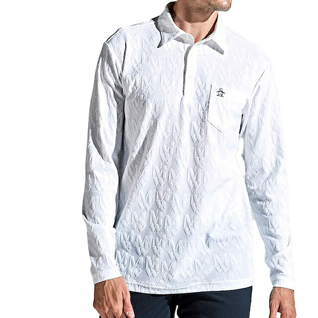 15%OFF セール マンシングウェア munsingwear メンズ ポロシャツ 長袖 ゴルフウエア おしゃれ ジャカード MGMXJB03 大きいサイズ LL 3L