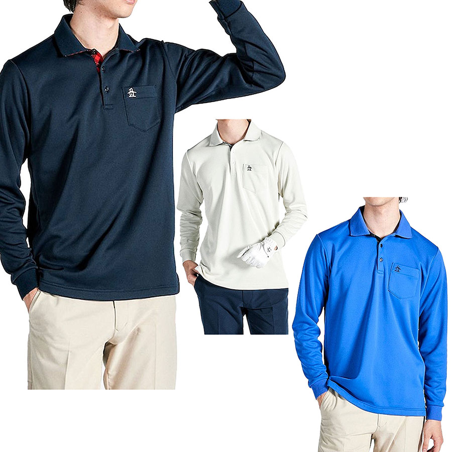 Munsingwear ストレッチリンクスジャガード長袖ポロシャツ