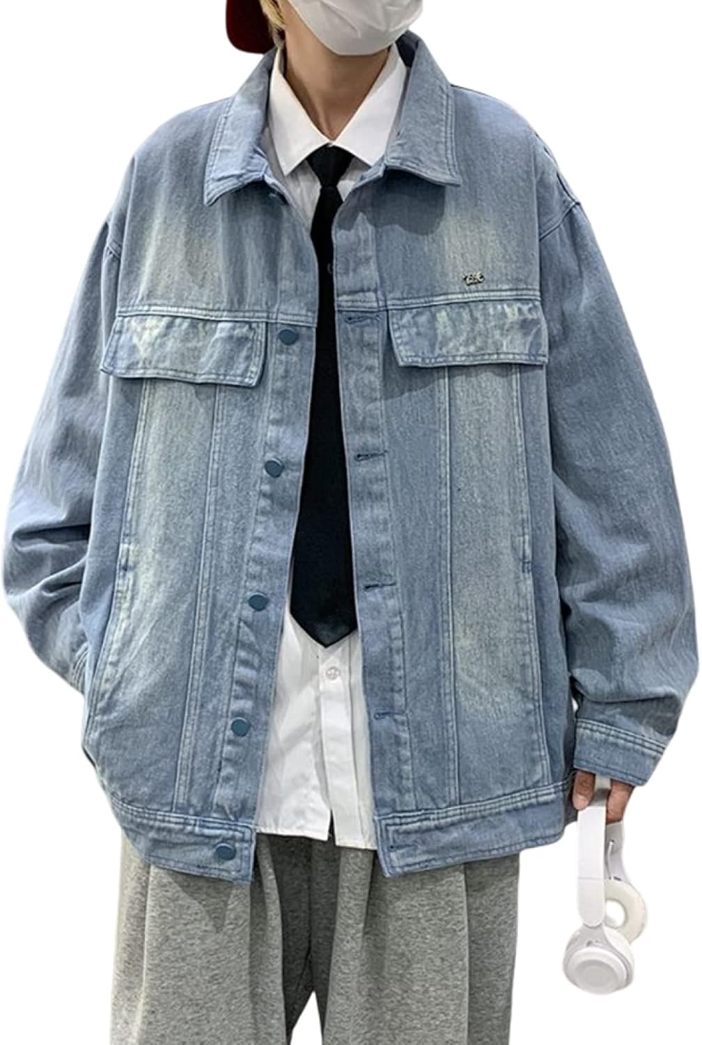 デニム 男性 防風 防寒 カジュアル ファッション かっこいい おしゃれ ゆったり 長袖 大きいサイズ 春 メンズ