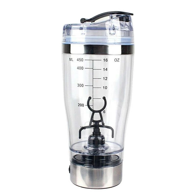 電 スムージーコンパクトカクテルミキサー 大容量450ML 水筒 スポーツボトル シェイク シェイカーボトル】電動シェイカー
