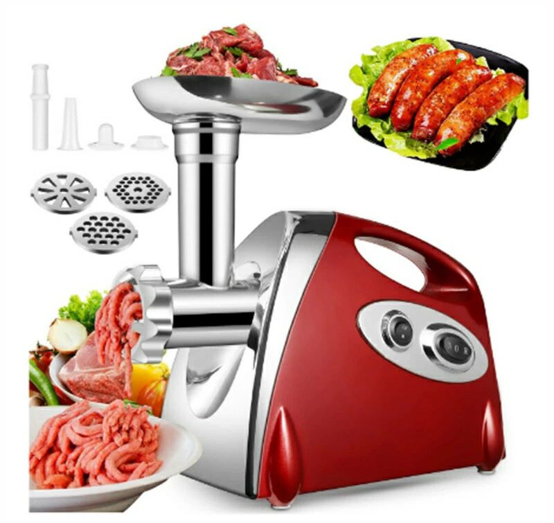 ミ 腸詰機 草片みじん切り器 羶肉圧砕機 3類概念とり捨てる一皿と腸詰ノズル付 110v 肉ひき機 肉挽き機