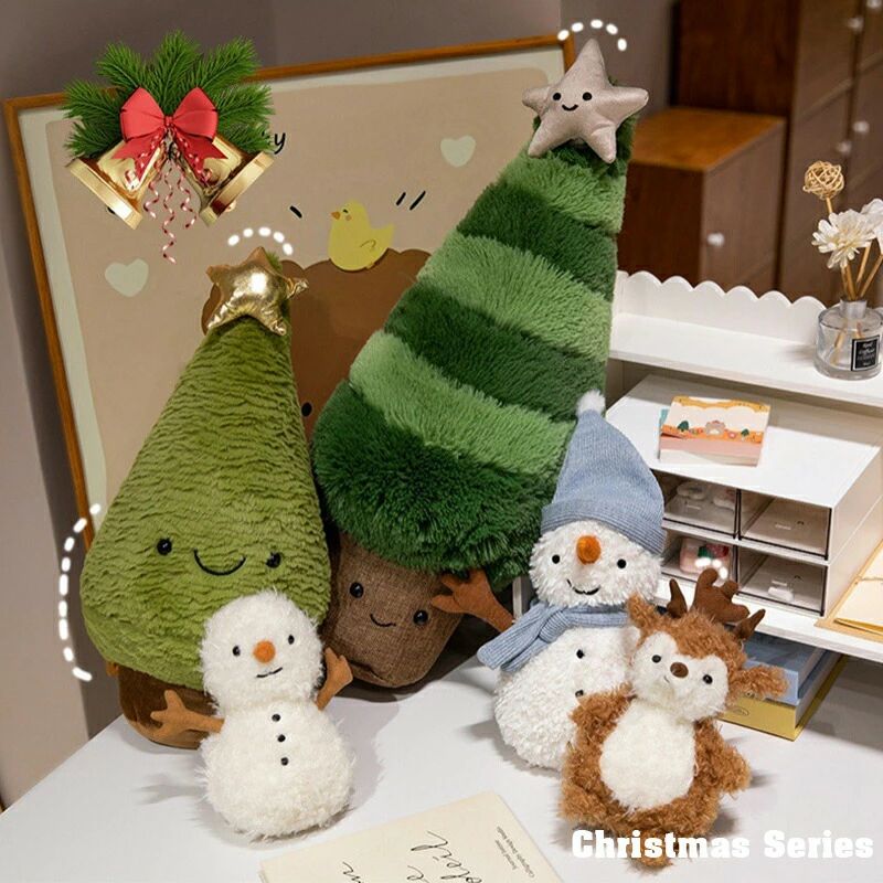 お子様のプレゼント ぬいぐるみを飾ったり 雪だるま ツリー トナカイ サンタ サンタと仲間たち