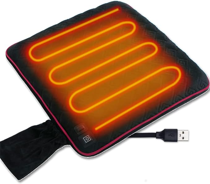 60℃?55℃?45℃恒温 45×45×3cm 足温器 シート 電気マット ミニ 椅子用 表面ふわふわ 10秒速暖