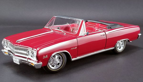 ミニカー 1/18 ACME☆1965 シボレー・シェベル Z16 マリブコンバーチブル 赤いこと 人並み外れた押さえる模範例！【取っておく商いもの】