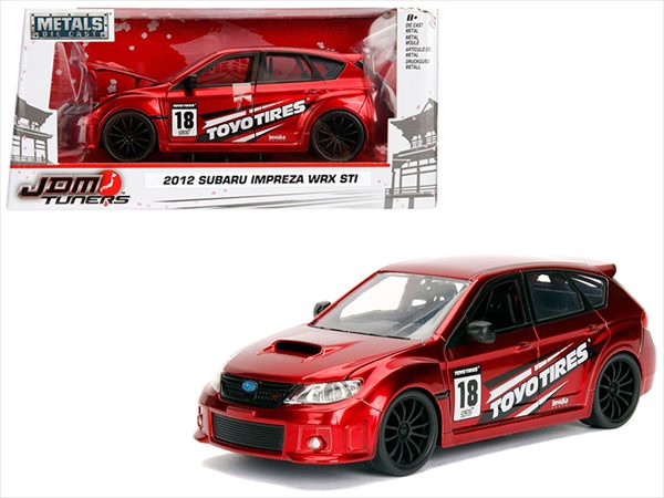 楽天市場 ワイルドスピードミニカー 1 24 Jadatoys 12 スバル インプレッサ Wrx Sti Jdmチューン仕様 赤メタリック色 予約商品 Hottoys ホットトイズ