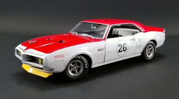 1/18 ACME☆1968 ポンティアック ＃26 ファイヤーバード トランザム Tribute  赤/白 人並み外れた押さえる模範例！【取っておく商いもの】