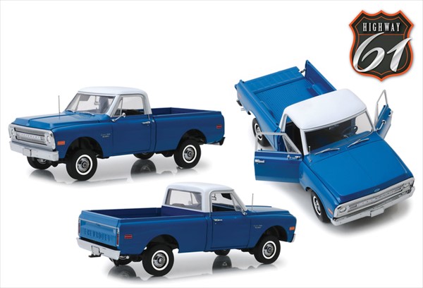 100 の保証 ミニカー 1 18 Highway61 1970 シボレー C10 ピックアップトラック 青 白色 アメ車 予約商品 Hottoys ホットトイズ 送料無料 Www Ape Deutschland De