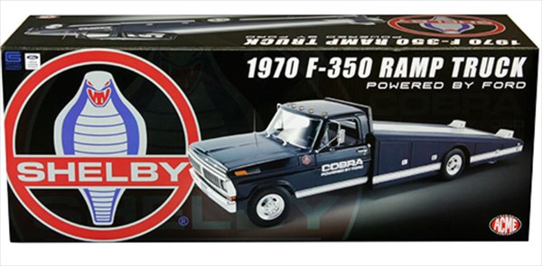 ミニカー　1/18　ACME☆キャリアカー　積載車　COBRA（1台積載）　　紺色　アメ車　ワイルドスピード 1970 Ford F-350 Ramp Truck 【予約商品】｜HOTTOYS　ホットトイズ